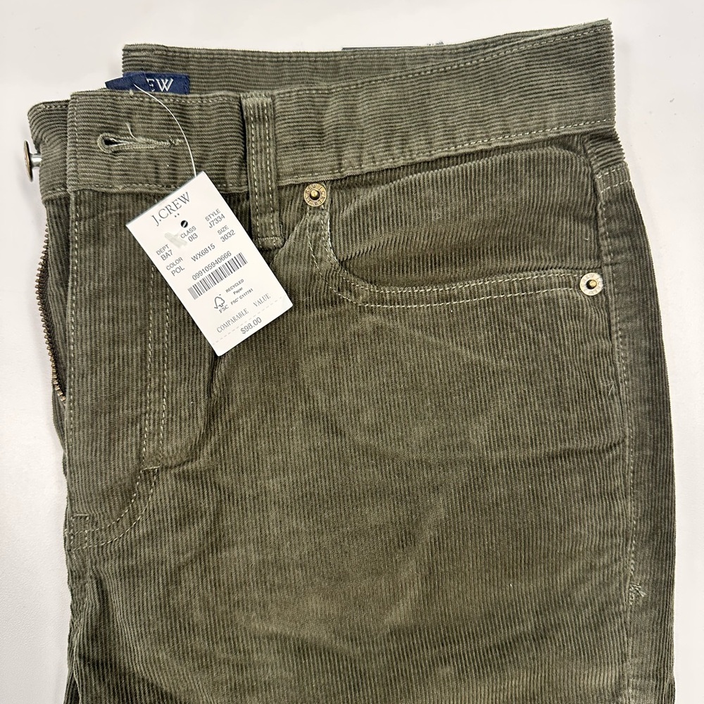 J. Crew Men's Corduroy Pants in Olive Green